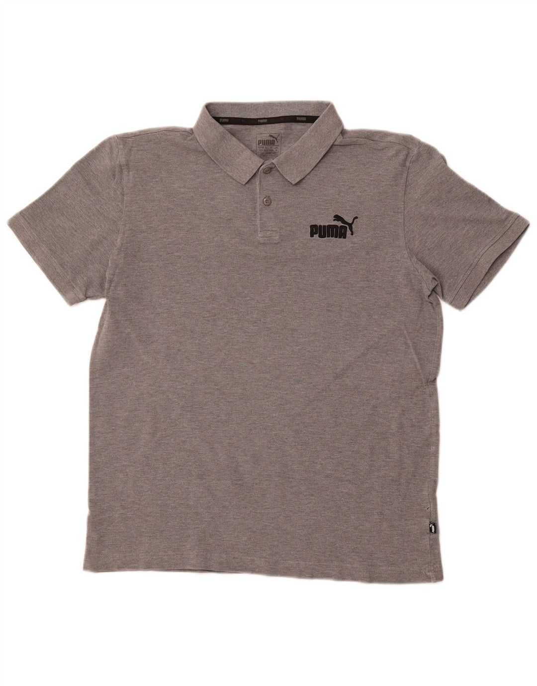 PUMA Herren Poloshirt mittelgraue Baumwolle