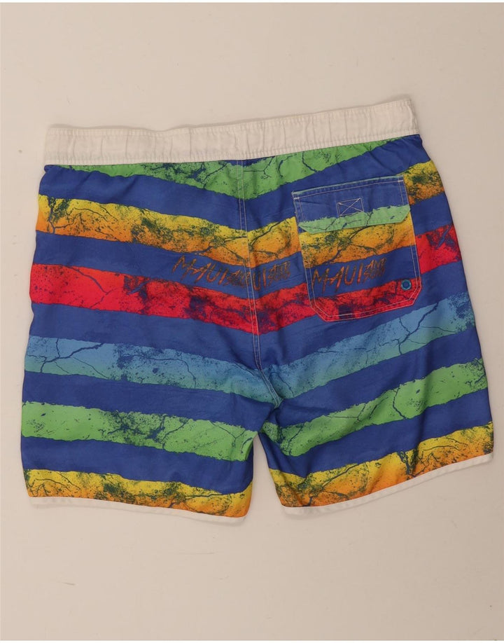 Maui and Sons Herren-Badeshorts mit Grafik, groß, blau gestreift, Polyester
