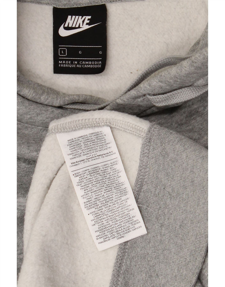 Nike Herren-Kapuzenpullover, groß, grau gefleckte Baumwolle