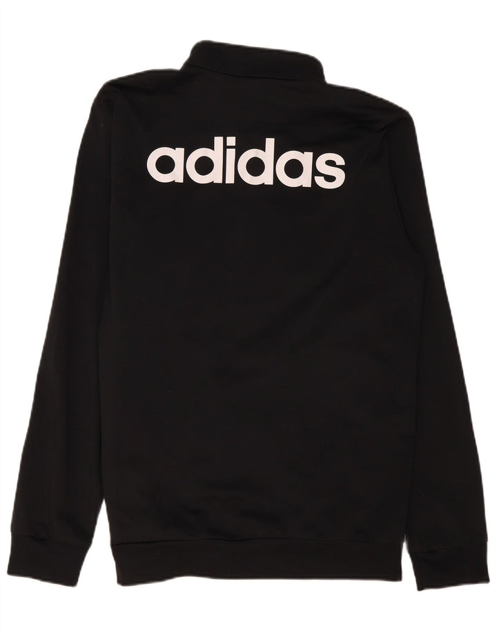 Adidas Herren-Trainingsanzug mit grafischem Oberteil, groß, aus schwarzem Polyester