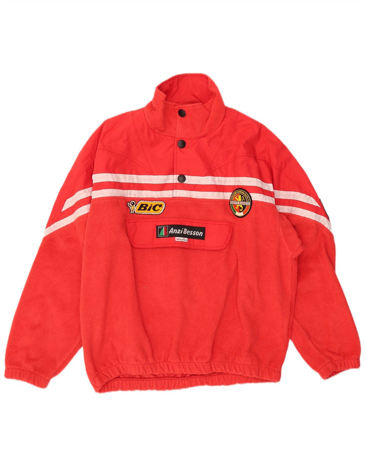 Anzi Besson Herren-Fleecepullover mit lockerer Passform, IT 50, Mittelrot