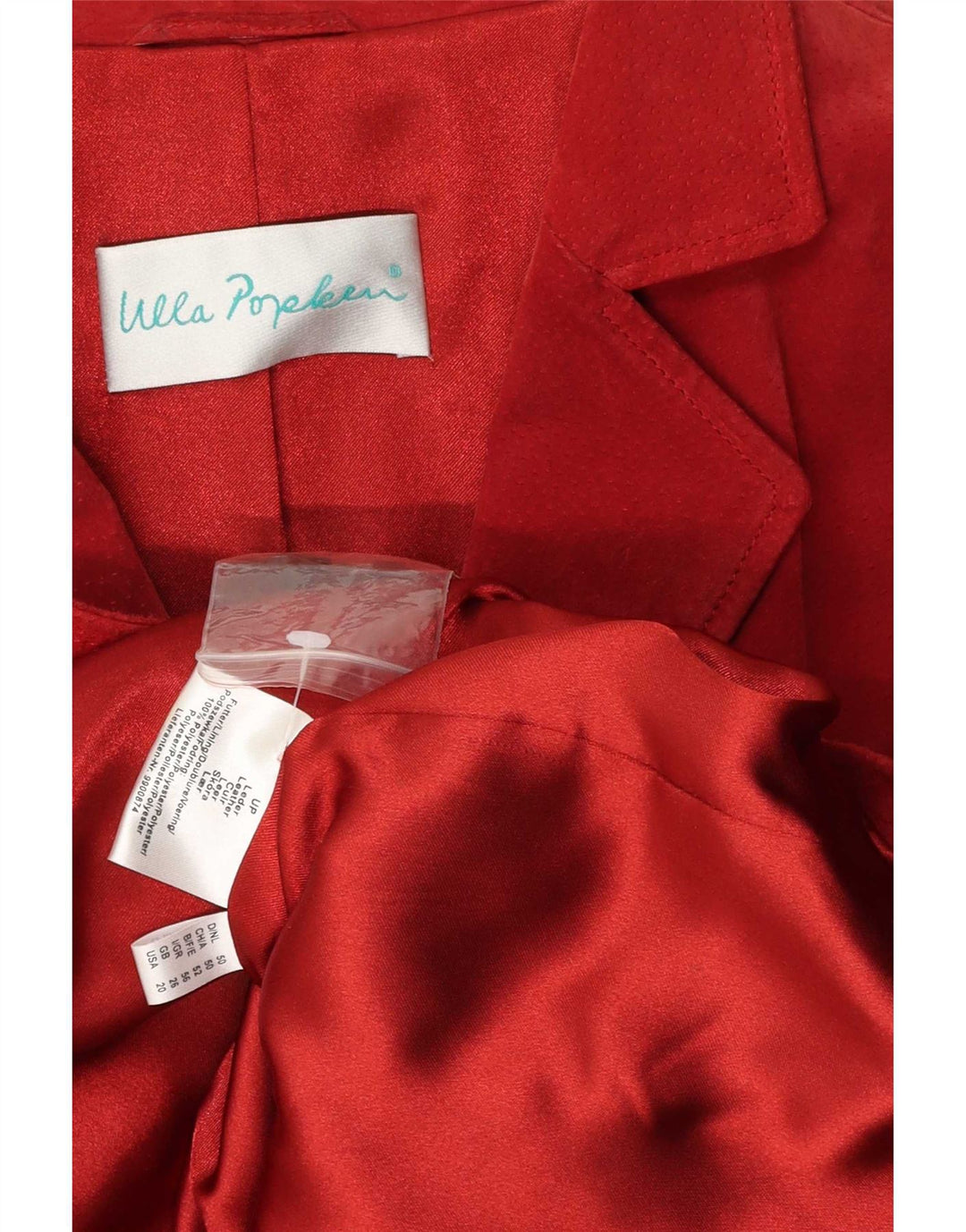Vintage Damen 3-Knopf-Wildleder-Blazerjacke UK 26 5XL Rotes Leder