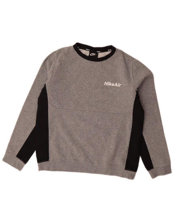 Nike Jungen-Sweatshirt mit Standard-Passform, 13–14 Jahre, XL, Grau, Farbblock