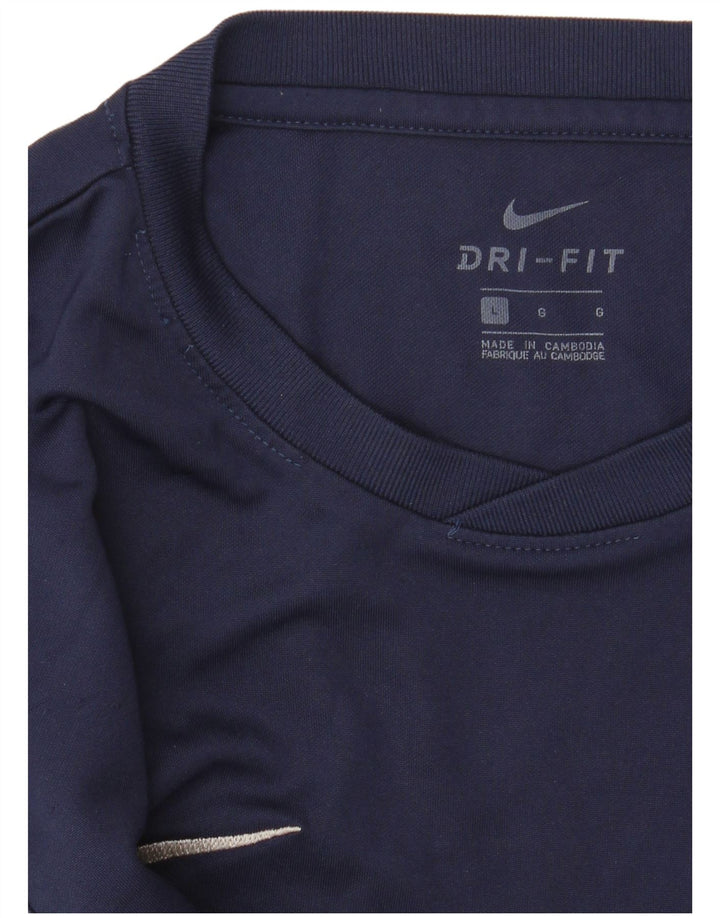 Nike Herren Dri Fit T-Shirt Top Large Marineblau