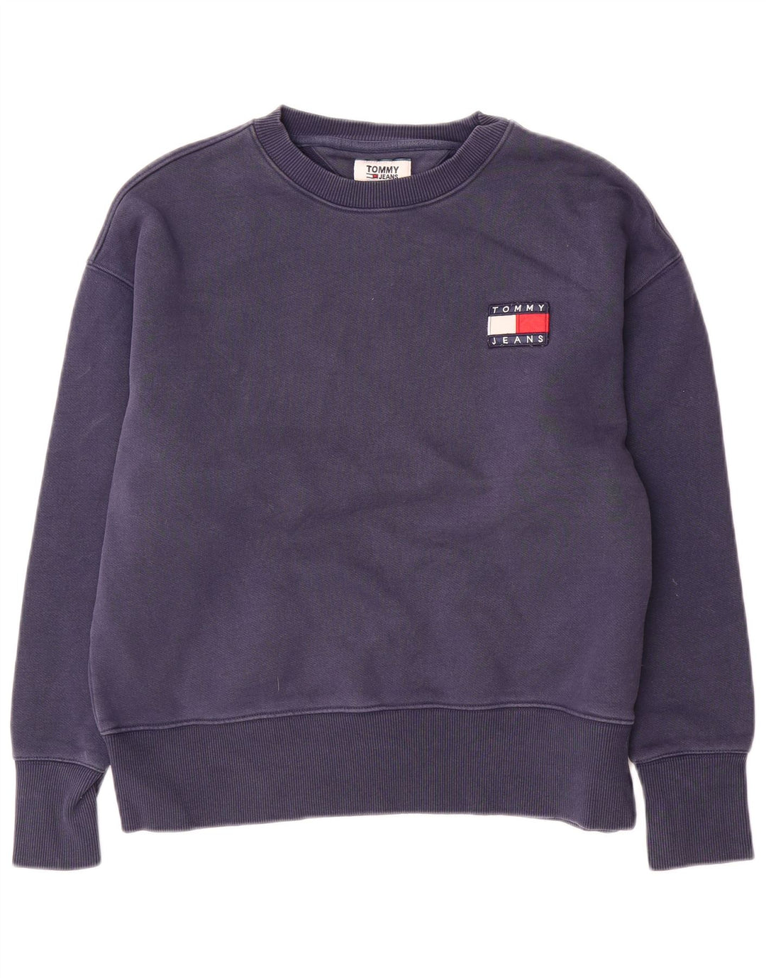 Tommy Hilfiger Herren-Sweatshirt-Pullover, mittelmarineblaue Baumwolle
