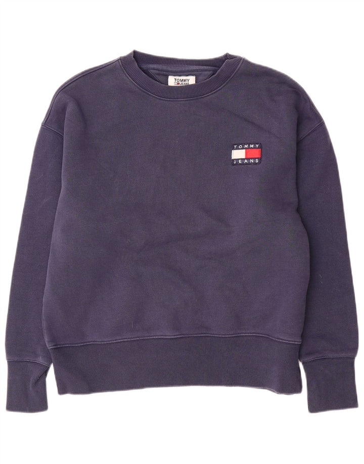 Tommy Hilfiger Herren-Sweatshirt-Pullover, mittelmarineblaue Baumwolle
