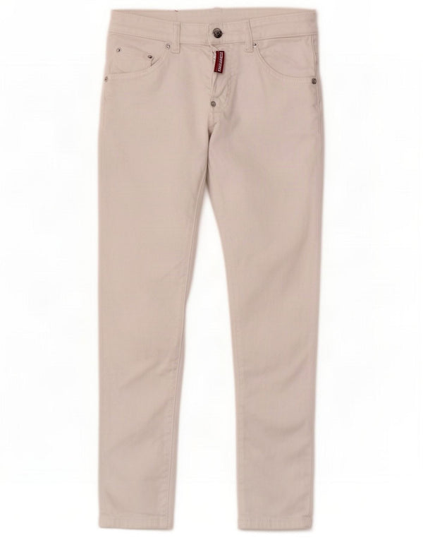 Dsquared2 Boys Slim Jeans 9-10 Years W25 L25 White Cotton