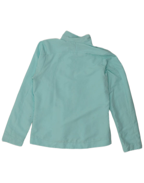 Adidas Damen Trainingsanzug Top Jacke UK 12 Mittelblaues Polyester