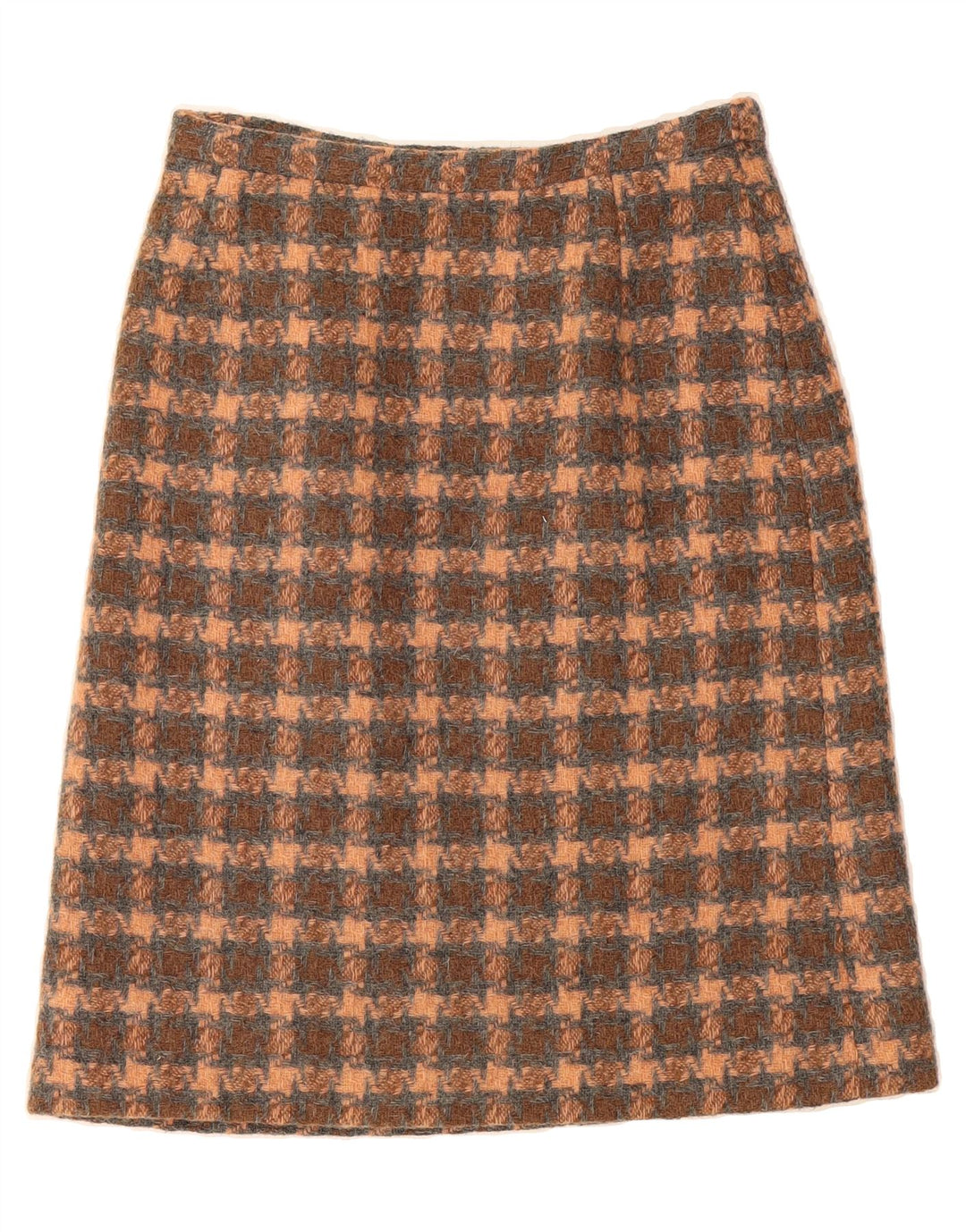 VINTAGE Womens A-Line Skirt W28 Medium  Brown Check Vintage Vintage and Second-Hand Vintage from Messina Hembry 