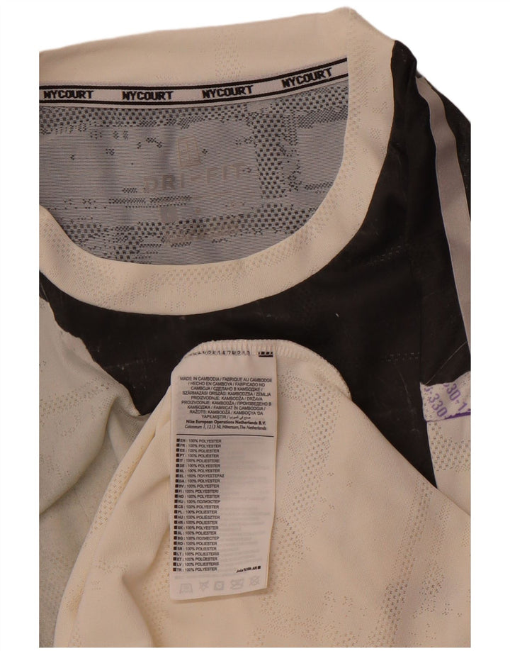 NIKE Herren Dri Fit Grafik-T-Shirt-Oberteil, großes weißes Farbblock-Polyester