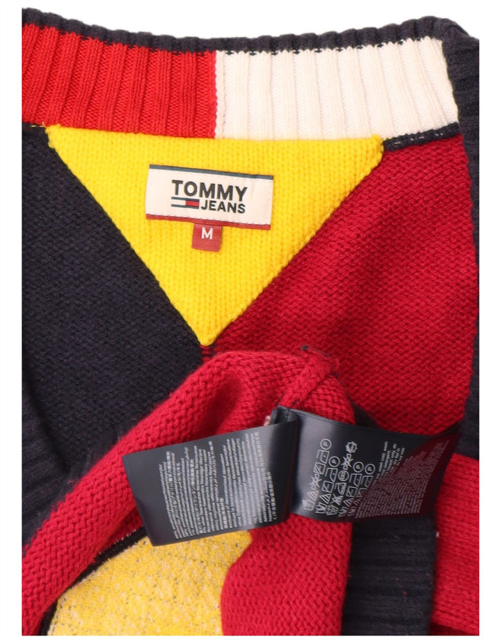 Tommy Hilfiger Damen-Pullover mit grafischem V-Ausschnitt, Gr. 14, mittelmehrfarbig