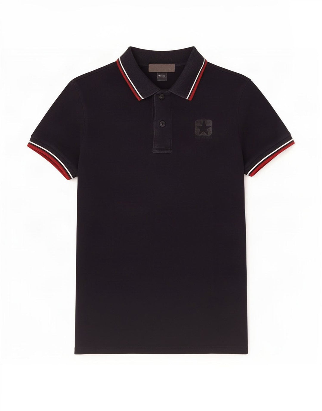 Converse Herren-Poloshirt, klein, marineblau, gestreift, Baumwolle