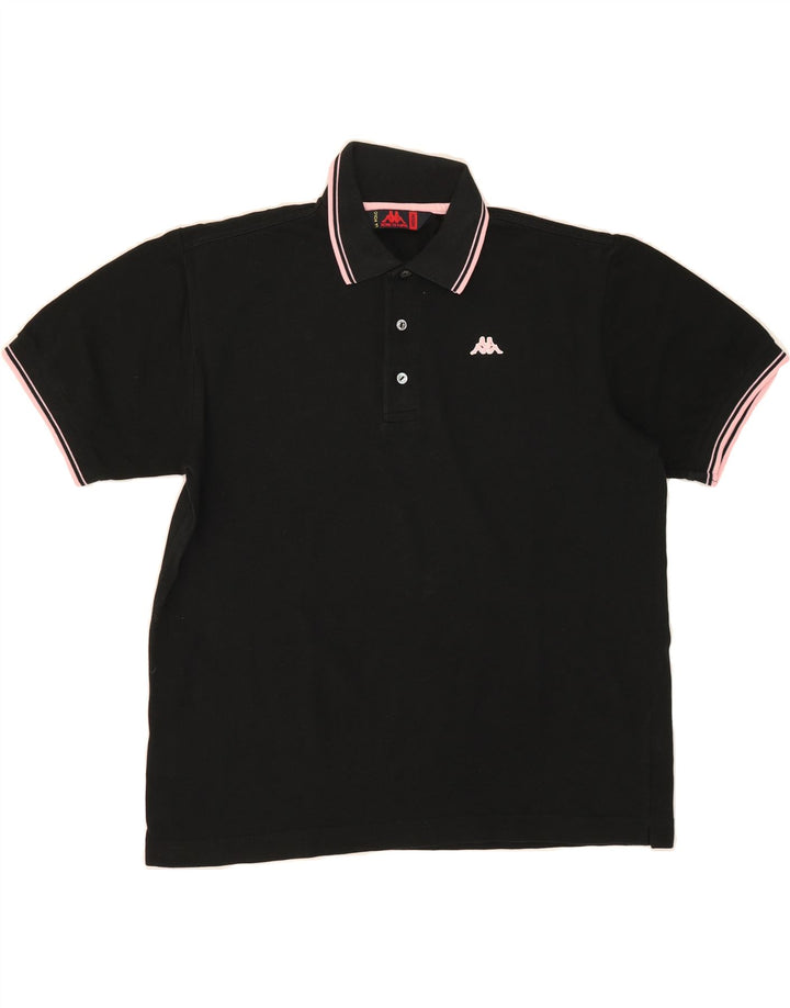 KAPPA Mens Polo Shirt Medium Black Cotton Vintage Kappa and Second-Hand Kappa from Messina Hembry 