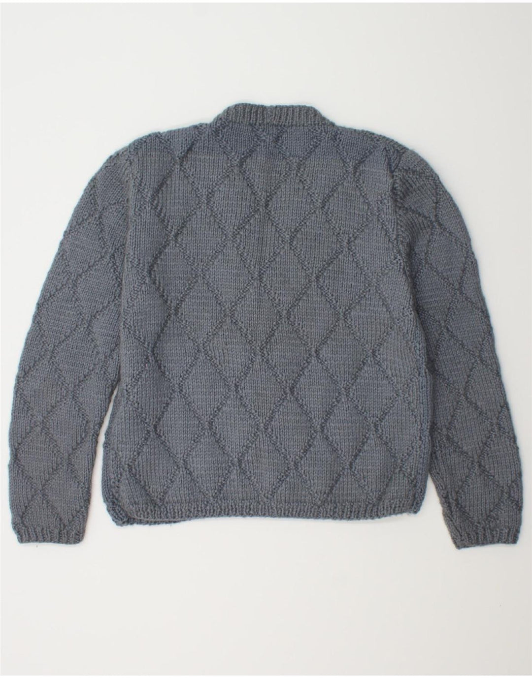 VINTAGE Womens Cardigan Sweater UK 14 Medium Grey Vintage Vintage and Second-Hand Vintage from Messina Hembry 