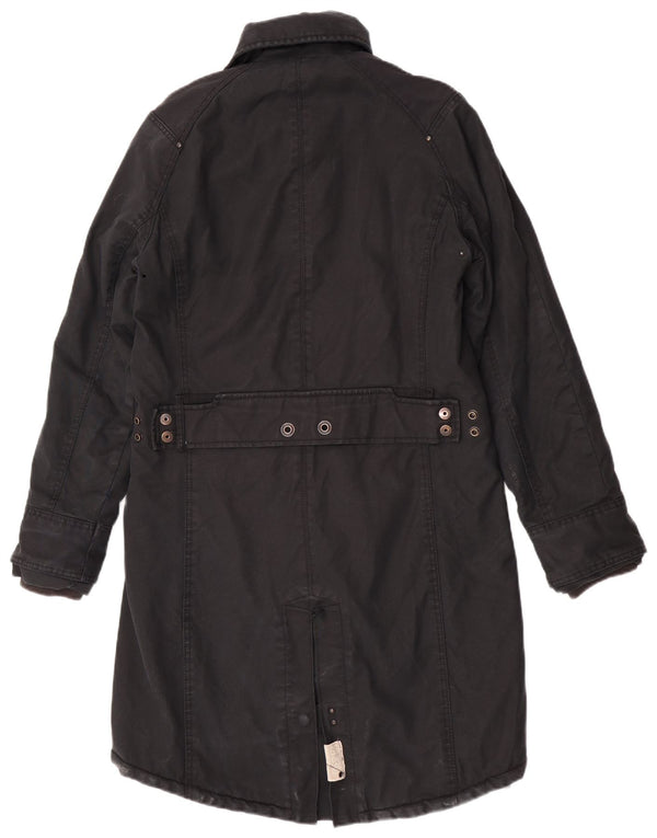 G-Star Damen-Windbreaker-Mantel, UK 40, große schwarze Baumwolle