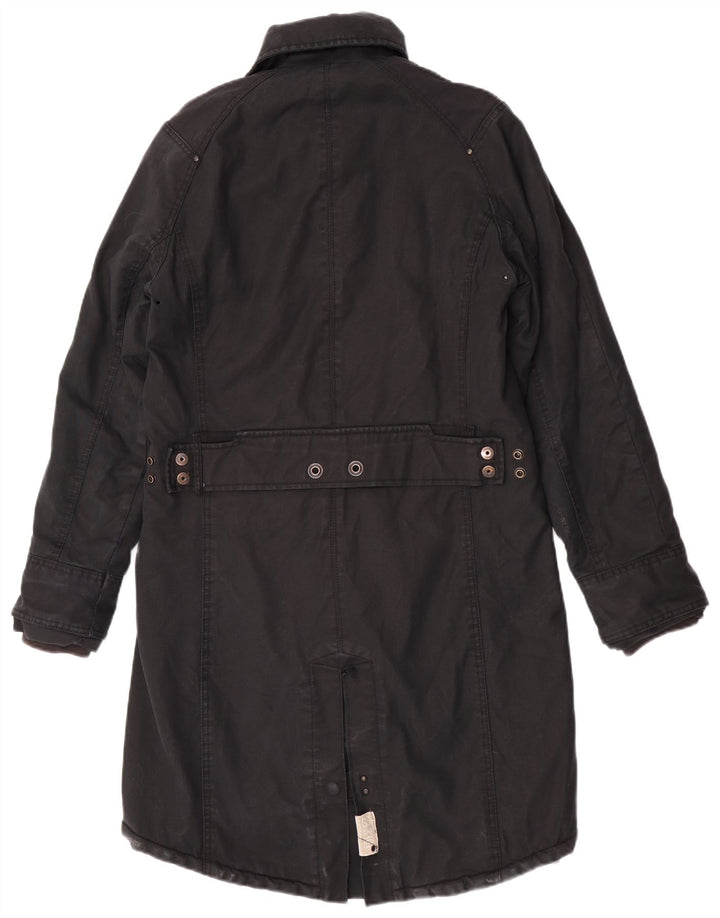 G-Star Damen-Windbreaker-Mantel, UK 40, große schwarze Baumwolle