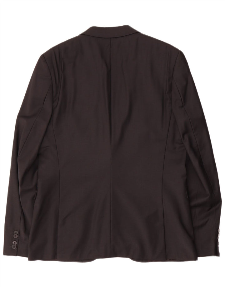 Hugo Boss Herren-Blazer mit 2 Knöpfen, EU 52, XL, schwarze Wolle
