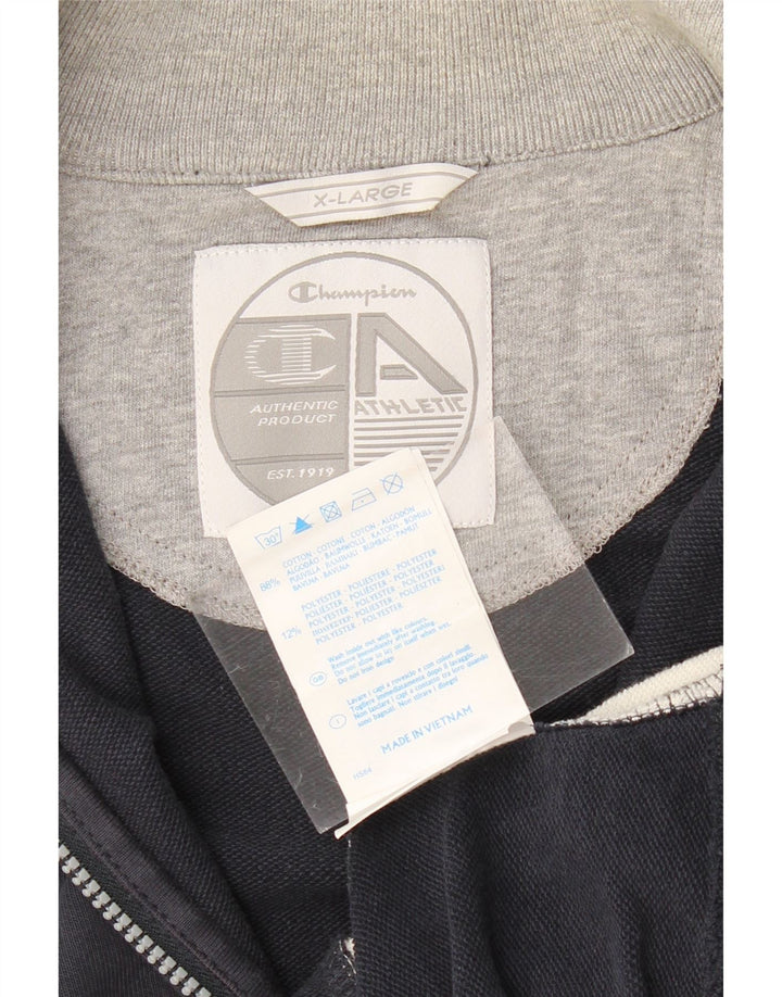 CHAMPION Herren-Trainingsanzug-Oberteil, Jacke, XL, Marineblau, Colourblock-Baumwolle