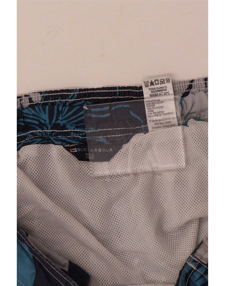 Marks & Spencer Herren Blue Harbour Badeshorts Mittel Marineblau mit Blumenmuster