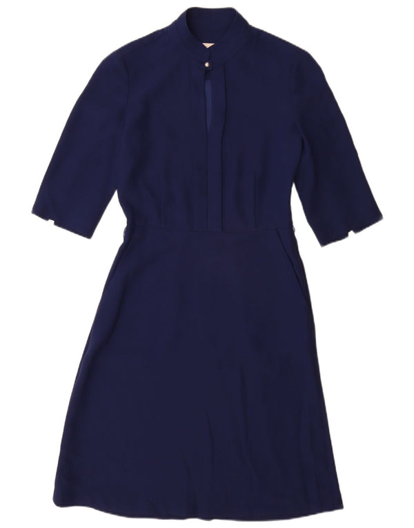Hobbs Damen A-Linien-Kleid UK 4 XS Marineblau Polyester