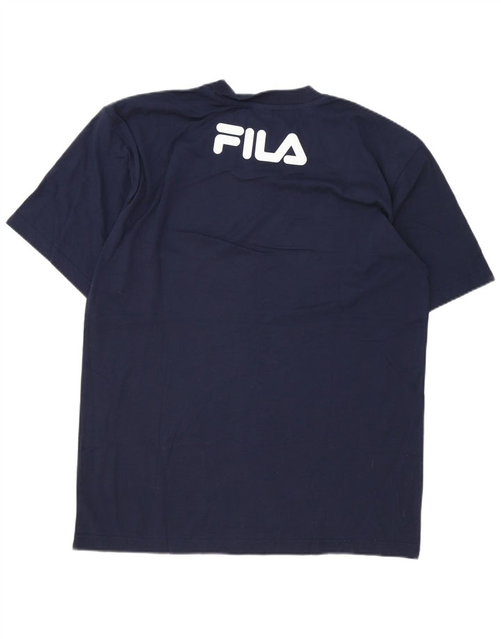 Fila Herren-T-Shirt mit Grafik, mittlere marineblaue Baumwolle