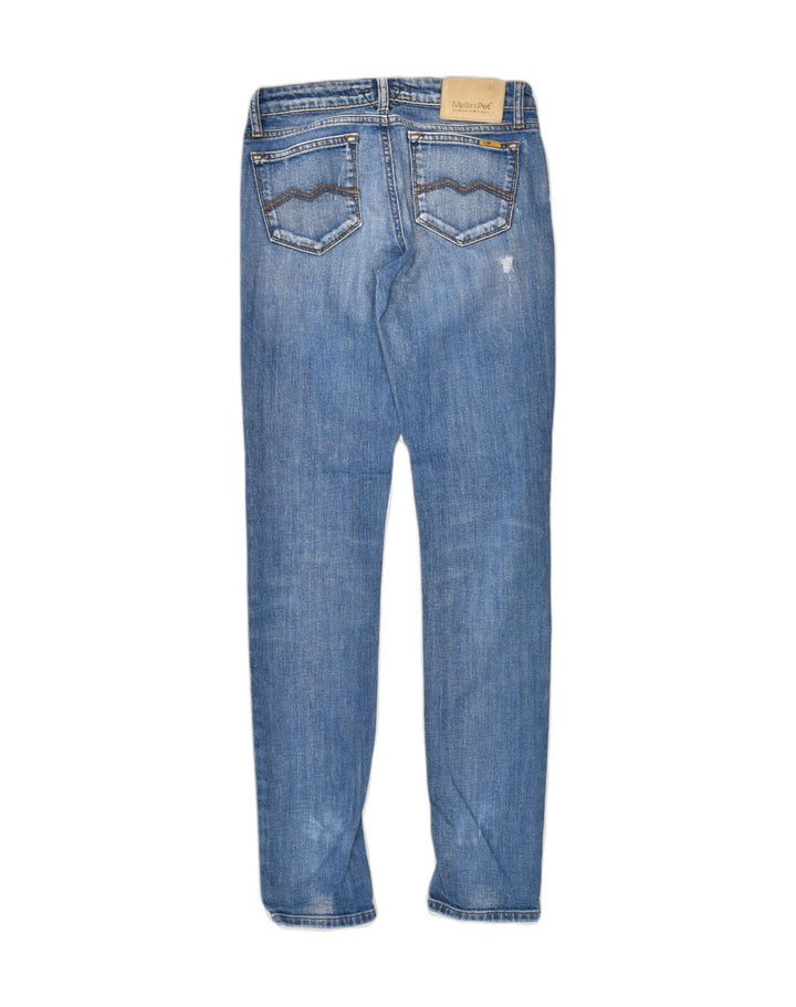MELTIN' POT Womens Slim Jeans W24 L32 Blue Cotton | Vintage | Thrift | Second-Hand | Used Clothing | Messina Hembry 