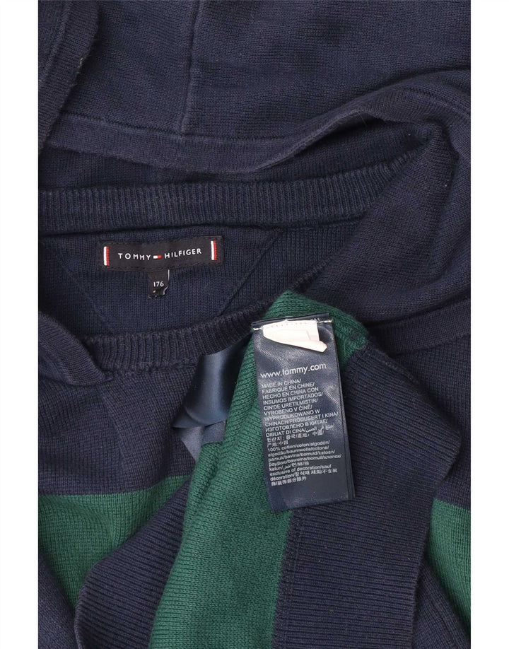 Tommy Hilfiger Jungen-Pullover mit Grafik, 15–16 Jahre, mehrfarbig, Farbblock