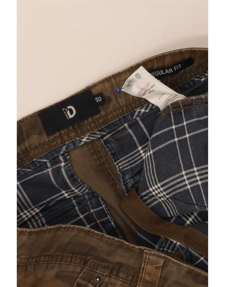 Dack's Herren-Cargoshorts mit normaler Passform, IT 50, Größe L, W36, braune Tarnung