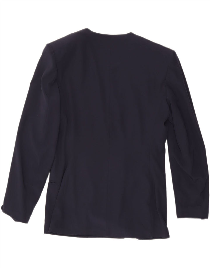 VINTAGE Zweireihiger Damen-Blazer IT 44 Mittelmarineblau