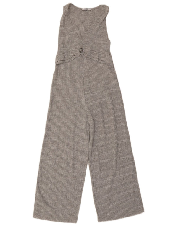 Ärmelloser Damen-Strickoverall von Zara, Größe S, Größe S, grau gestreift, Polyester