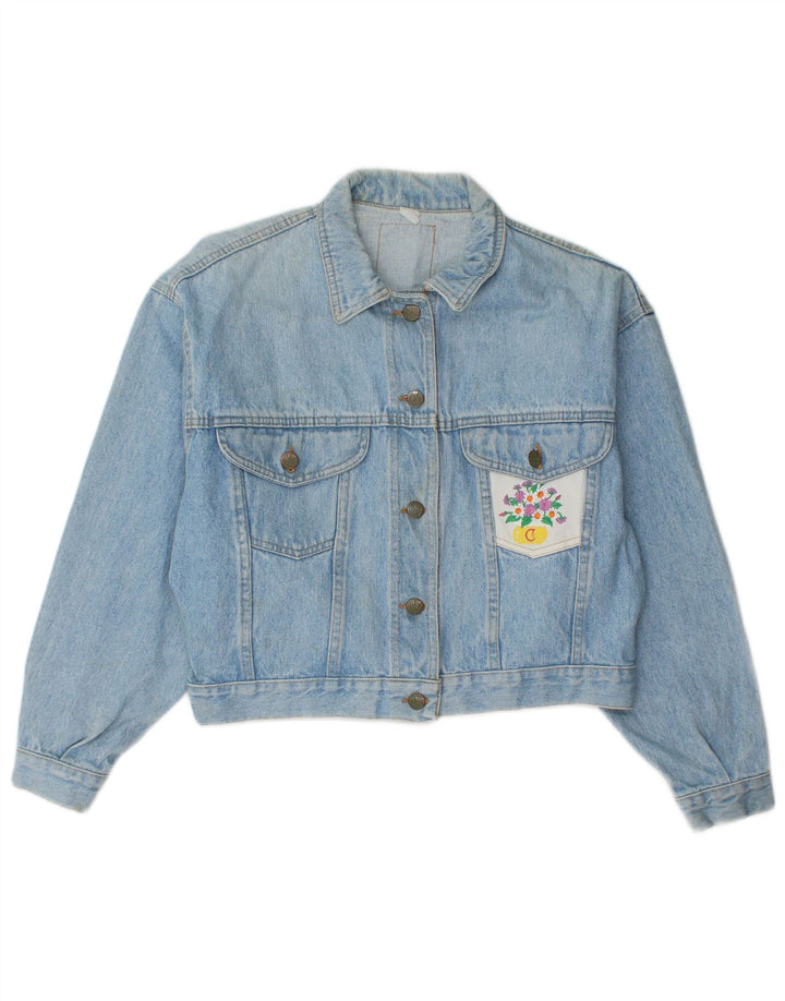 Weipper Damen Crop Denim Jacke UK 16 Large Blau