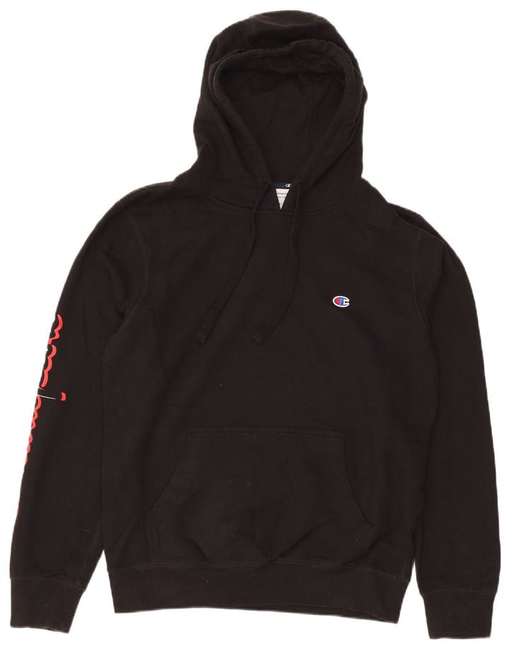 CHAMPION Herren-Kapuzenpullover mit Grafik, mittelschwarz, Baumwolle