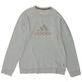 Adidas Herren Grafik-Sweatshirt-Pullover, klein, blaue Baumwolle