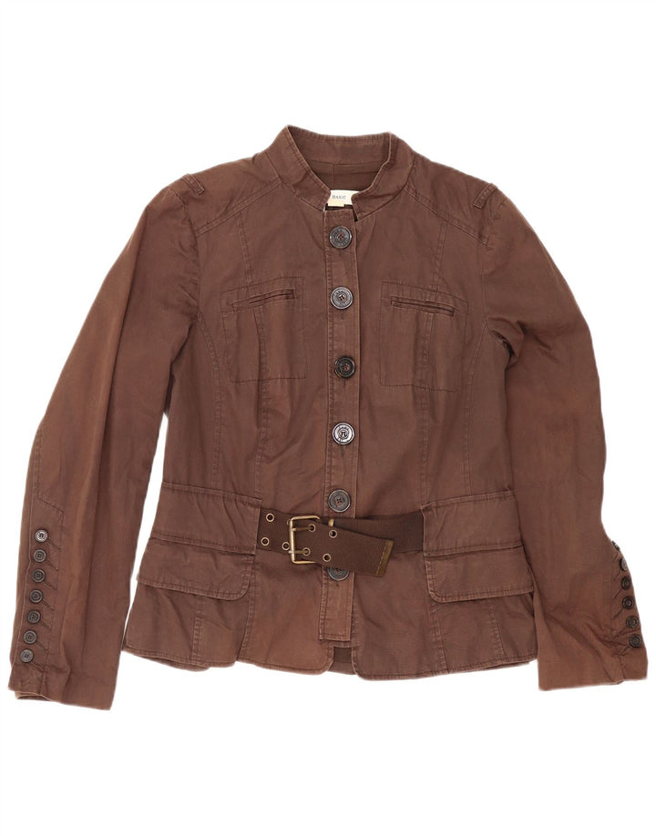 Zara Damen Militärjacke UK 18 XL Braune Baumwolle