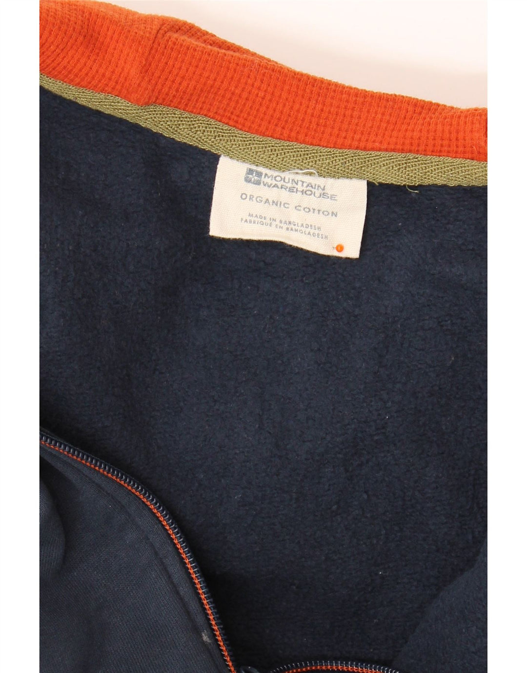 MOUNTAIN WAREHOUSE Mens Zip Hoodie Sweater Medium Navy Blue Cotton