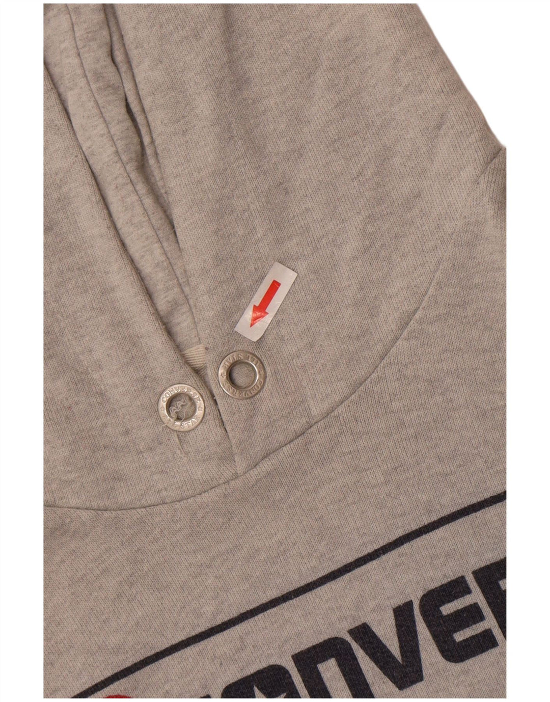 Converse Herren-Kapuzenpullover mit Grafik, groß, graue Baumwolle