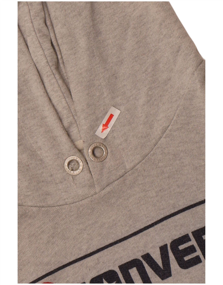 Converse Herren-Kapuzenpullover mit Grafik, groß, graue Baumwolle