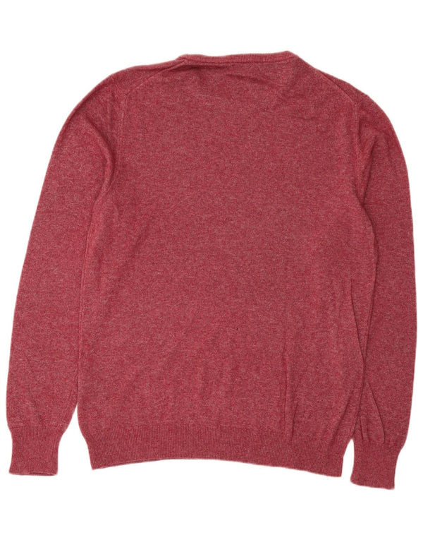 Liu Jo Herren-Pullover mit Rundhalsausschnitt, XL, bordeauxrot meliert, Viskose