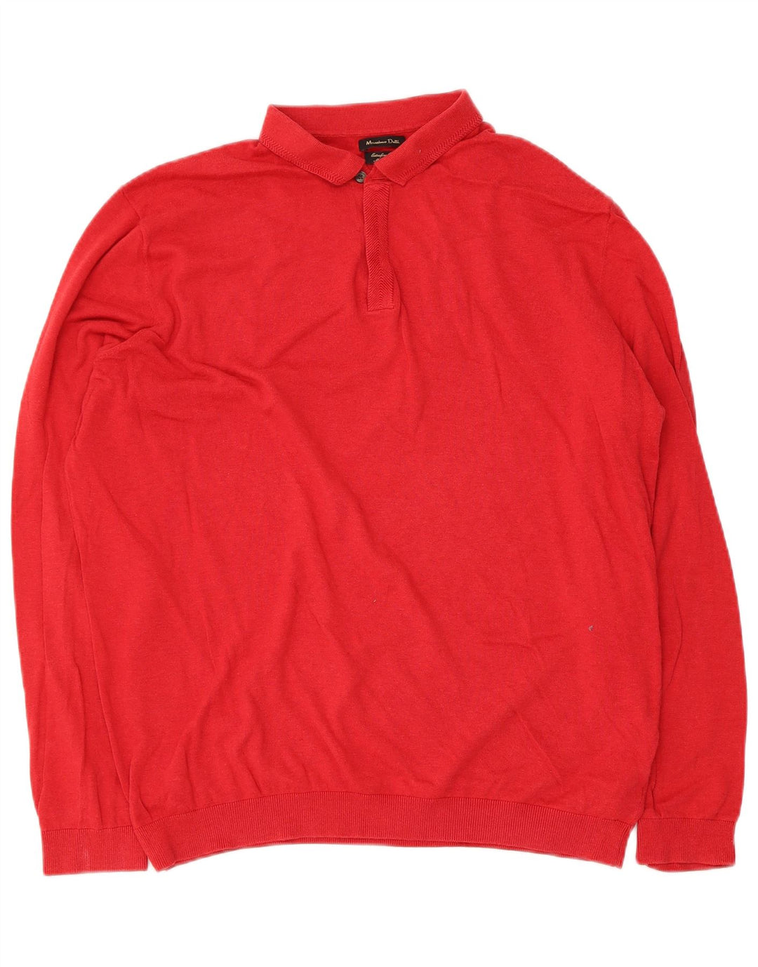 Massimo Dutti Herren-Pullover mit Rollkragen, XL, rote Baumwolle