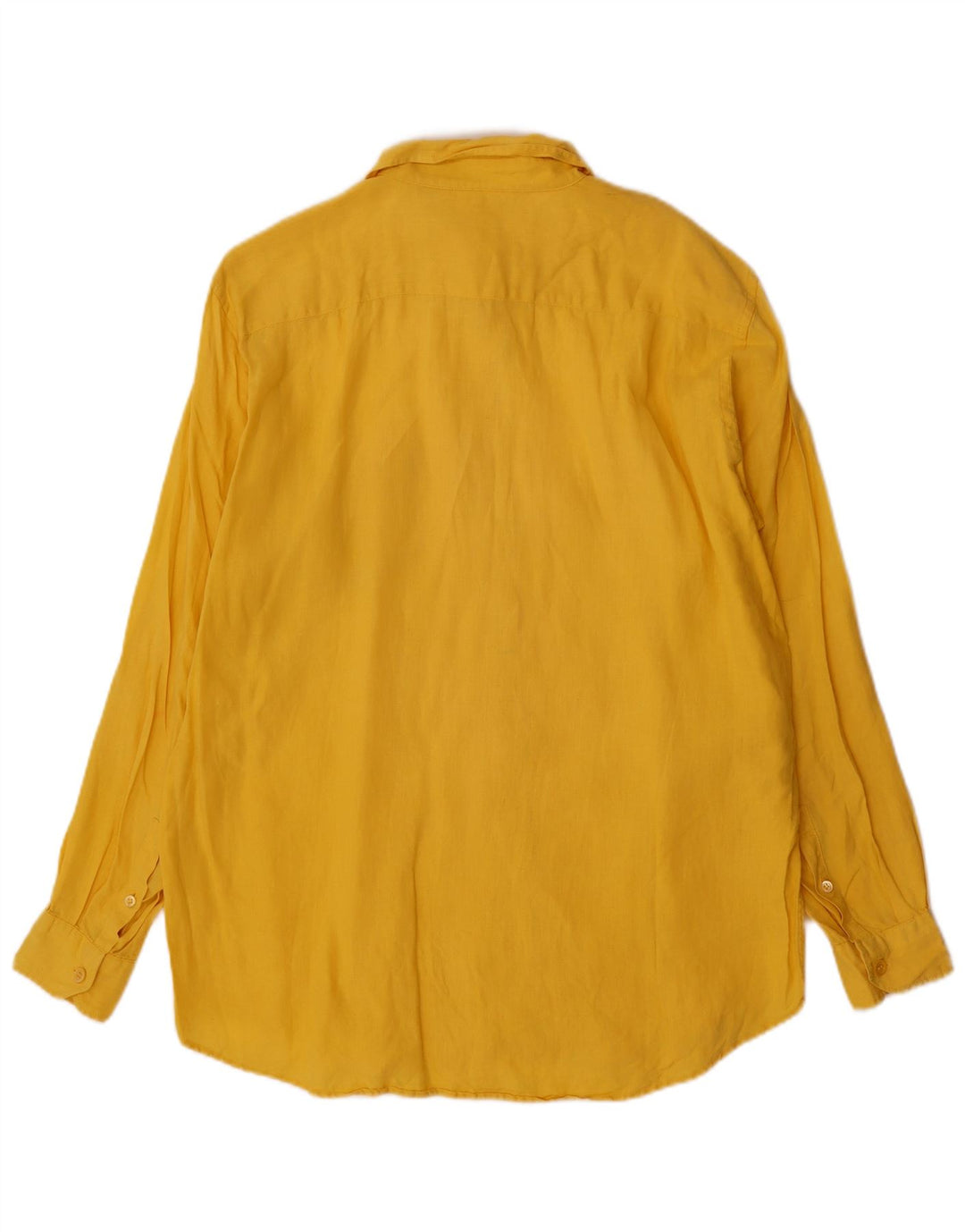 Max Mara Damen Hemd UK 18 XL Gelbes Leinen