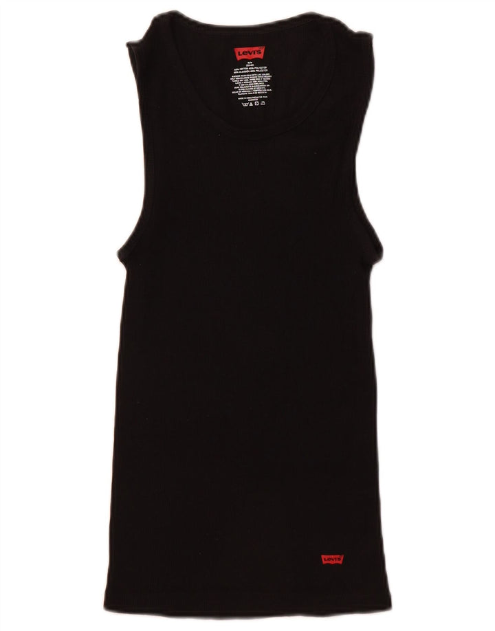 LEVI'S Herren-Trägershirt UK 38/40 Mittelschwarze Baumwolle