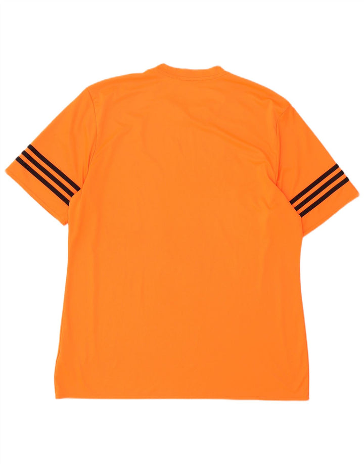 Adidas Herren Climalite T-Shirt Top XL Orange Polyester