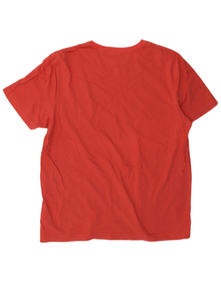 Tommy Hilfiger Herren T-Shirt Top Large Rosa Baumwolle