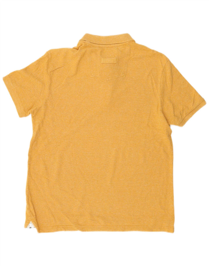 Fat Face Herren-Poloshirt, groß, gelbe Baumwolle
