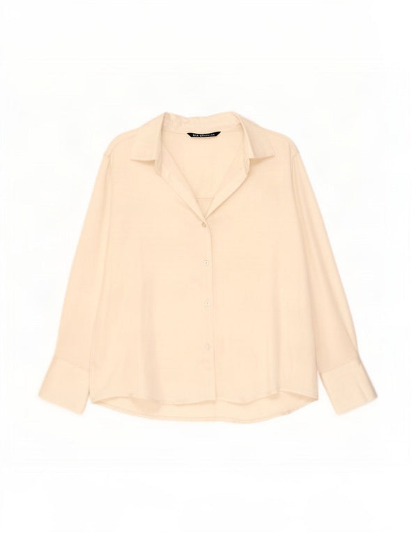 Zara Damen Hemd UK 16 Large Off White