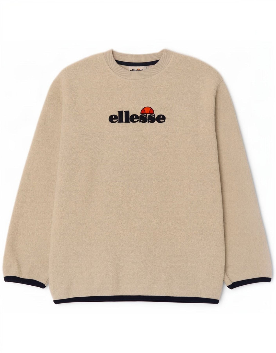 Ellesse Herren-Fleecepullover mit Grafik, klein, beige, Polyester