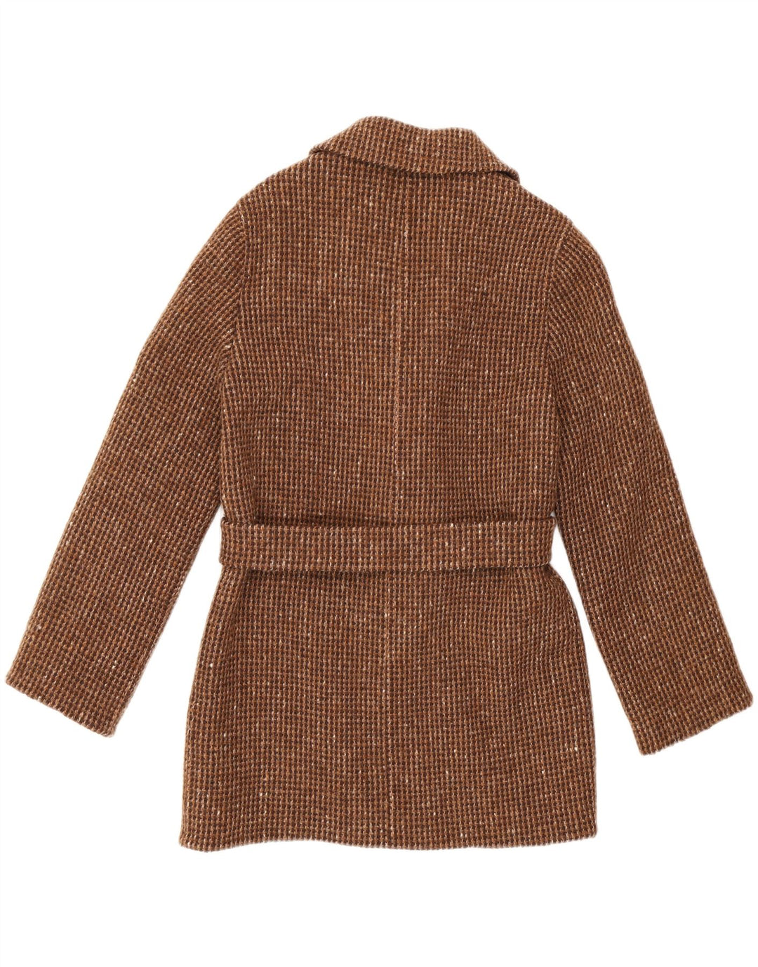 Vintage Damen 1-Knopf-Blazerjacke IT 44 Mittelbraun meliert