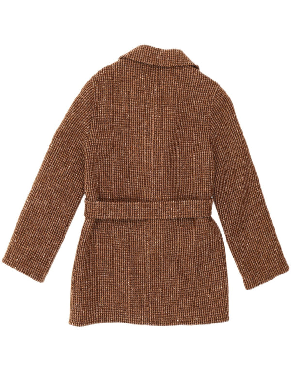 Vintage Damen 1-Knopf-Blazerjacke IT 44 Mittelbraun meliert