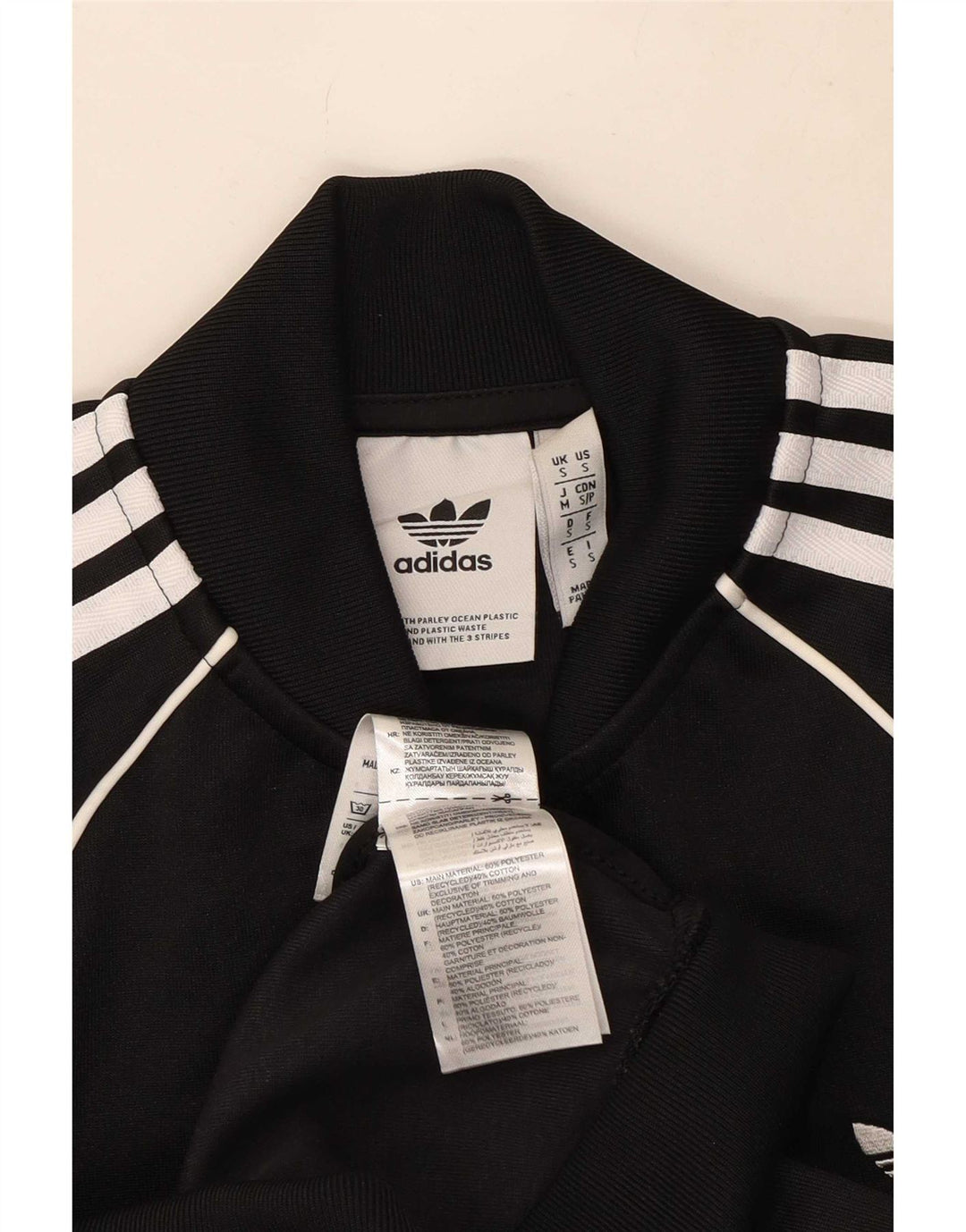 Adidas Herren-Trainingsanzug-Oberteil, Jacke, Größe S, Schwarz, Baumwolle