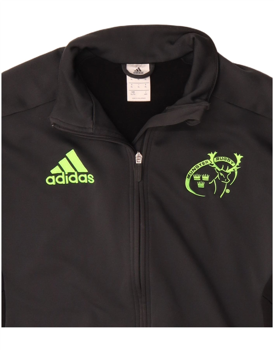 Adidas Herren Munster Rugby Trainingsanzug Top Jacke XL Schwarz Polyester